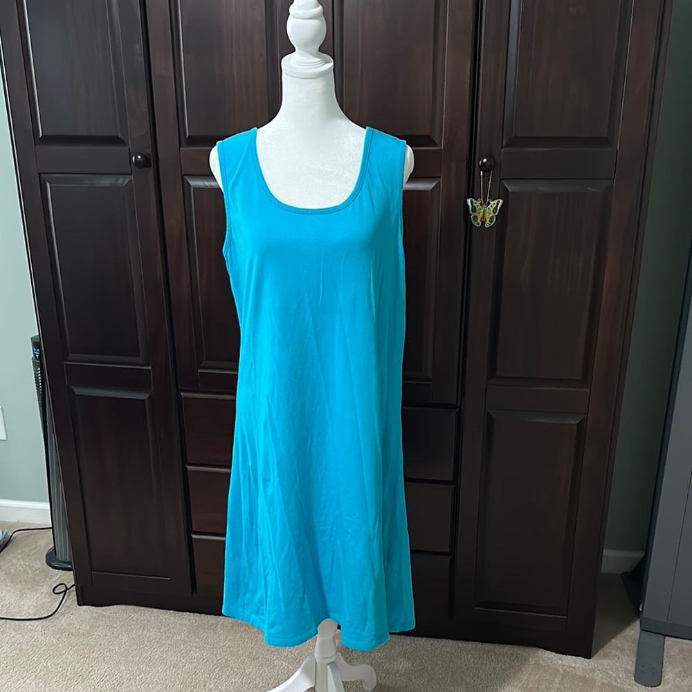 Chadwicks Blue Swim Coverup with Scoop Neckline